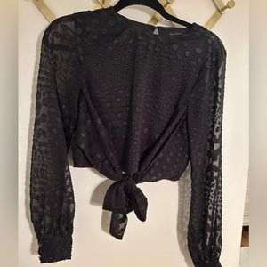 Women's House of Harlow 1960 x Revolve Black Crop Top, Size Small